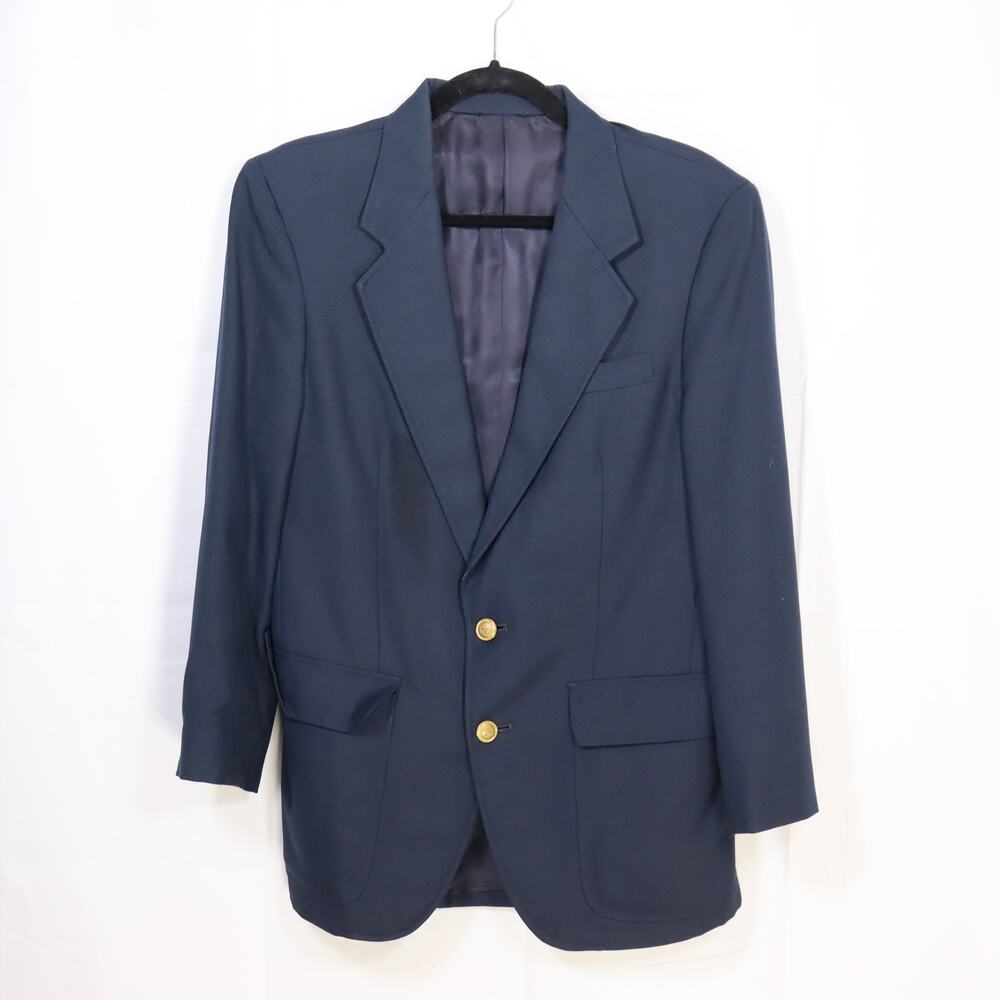 Jordache Vintage Navy‎ Blazer Gold Buttons Size 38S